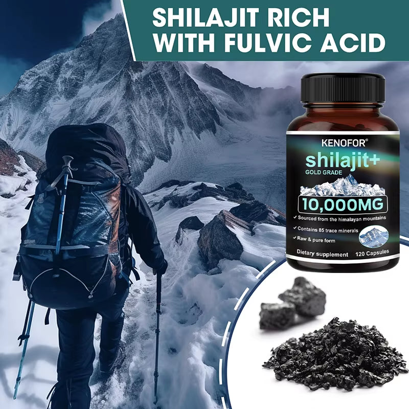 Himalaya Original Pure Shilajit Capsules, Naturally Enriched with Fulvic Acid and over 85 Trace Minerals, Gluten Free Supplement