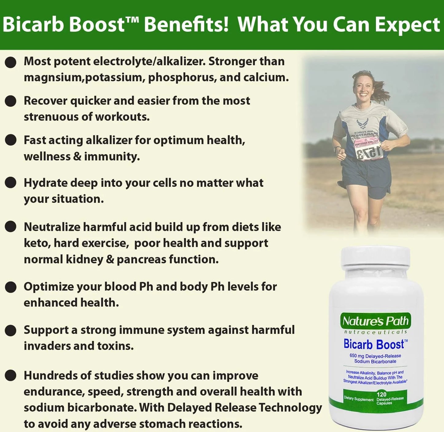 Bicarb Boost - 650Mg Sodium Bicarbonate Alkaline Electrolyte Salt Pill