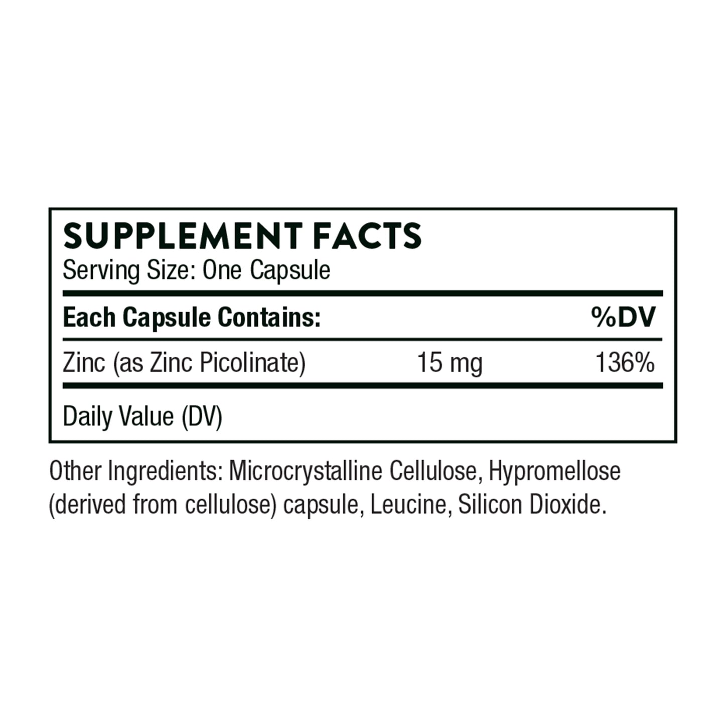 - Zinc Picolinate 15Mg - Highly Absorbable Zinc Supplement - Supports Wellness, Immune System, Eye, Skin, and Reproductive Health* - Gluten-Free, Soy-Free, Dairy-Free - 60 Capsules