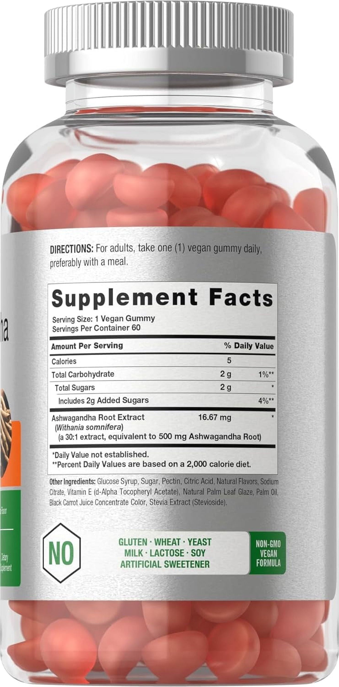 Ashwagandha Gummies | 60 Count | Tropical Flavor | Vegan Formula | by