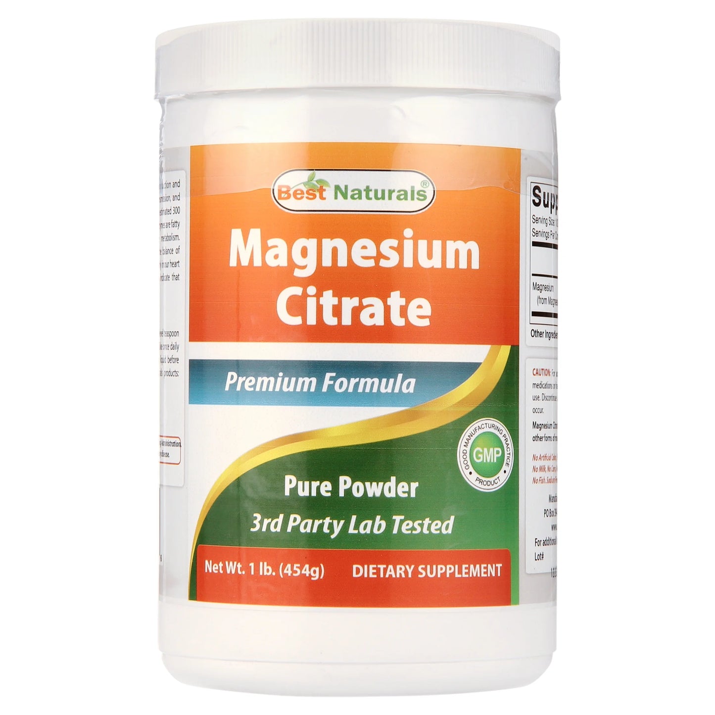 Magnesium Citrate 1 Lb (454G) Pure Powder