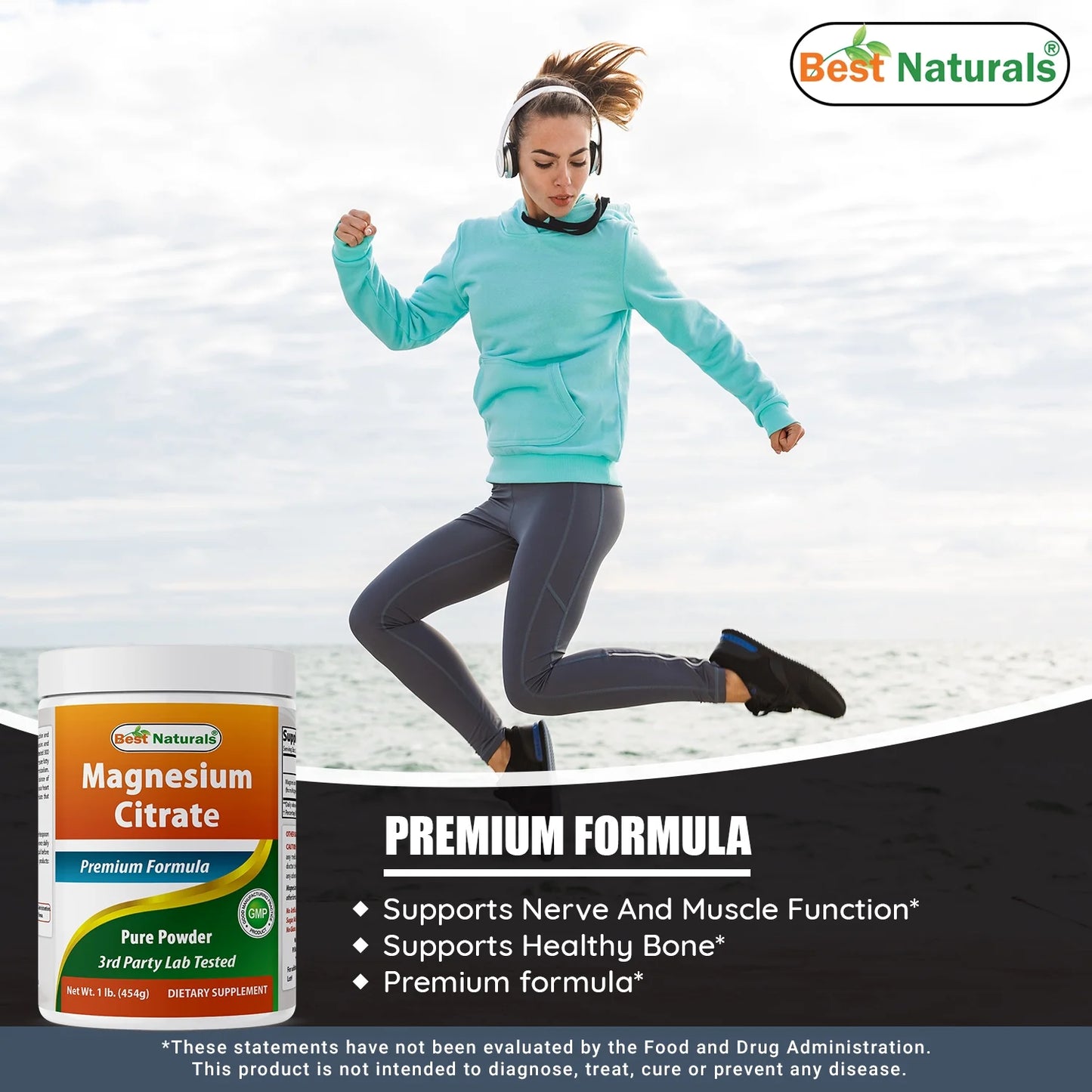 Magnesium Citrate 1 Lb (454G) Pure Powder