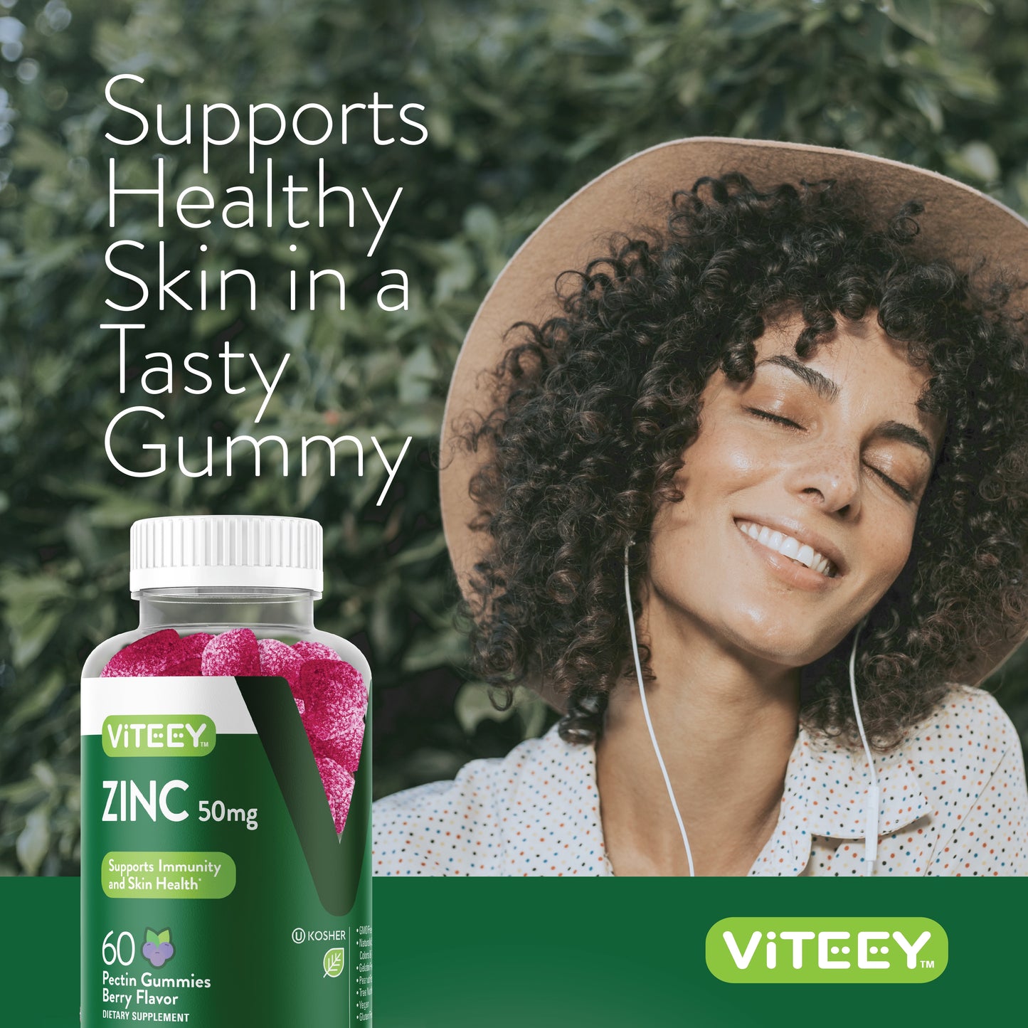Zinc Gummies 50Mg, Immune Support Gummies, Berry Flavor, 60 Count, 1 Pack
