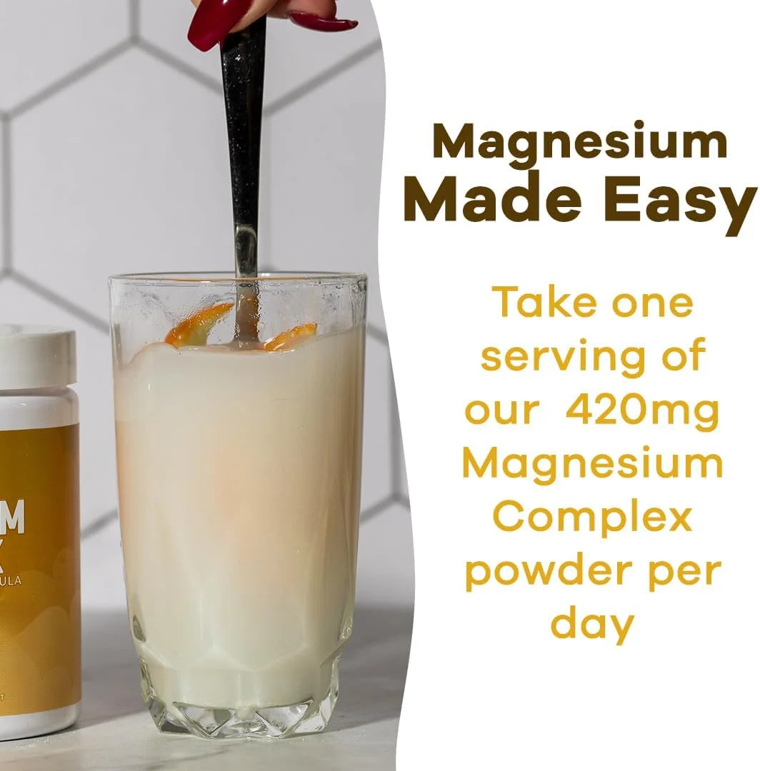 Magnesium Complex Powder for Sleep Stress and Muscle Support, Honey Citrus, 60 Servings