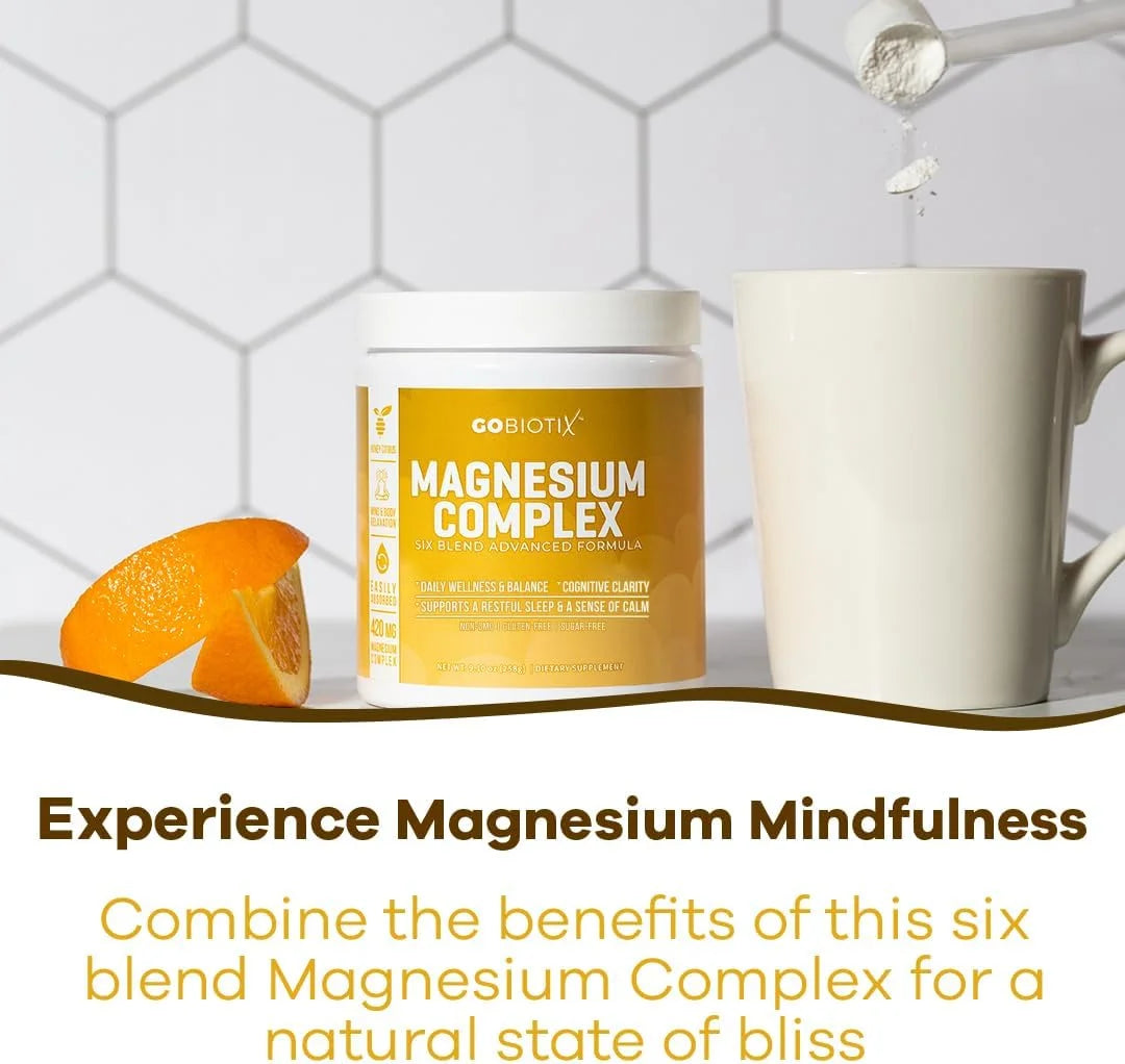Magnesium Complex Powder for Sleep Stress and Muscle Support, Honey Citrus, 60 Servings