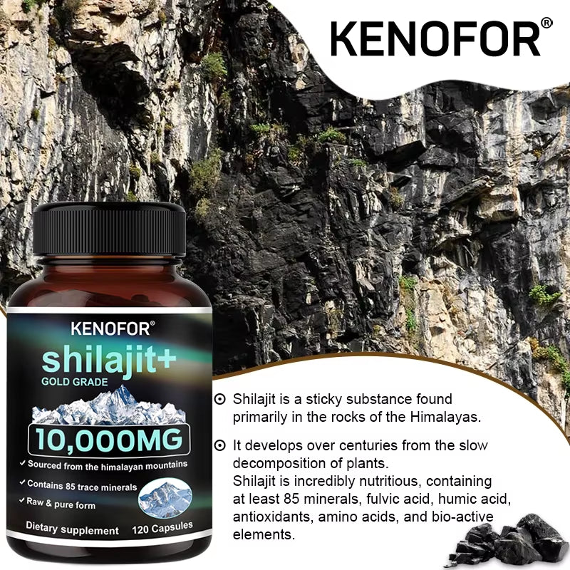 Himalaya Original Pure Shilajit Capsules, Naturally Enriched with Fulvic Acid and over 85 Trace Minerals, Gluten Free Supplement