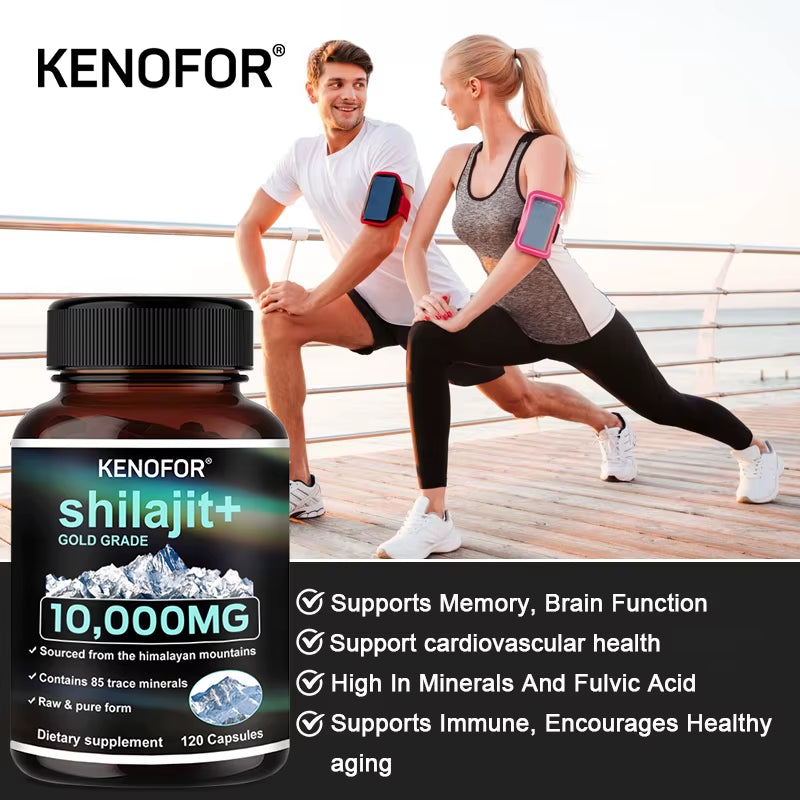 Himalaya Original Pure Shilajit Capsules, Naturally Enriched with Fulvic Acid and over 85 Trace Minerals, Gluten Free Supplement