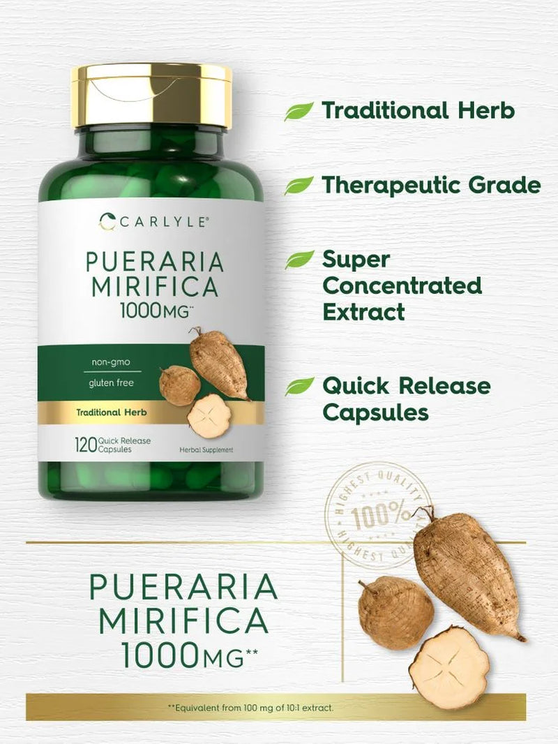 Pueraria Mirifica Extract | 1000Mg | 120 Capsules | by