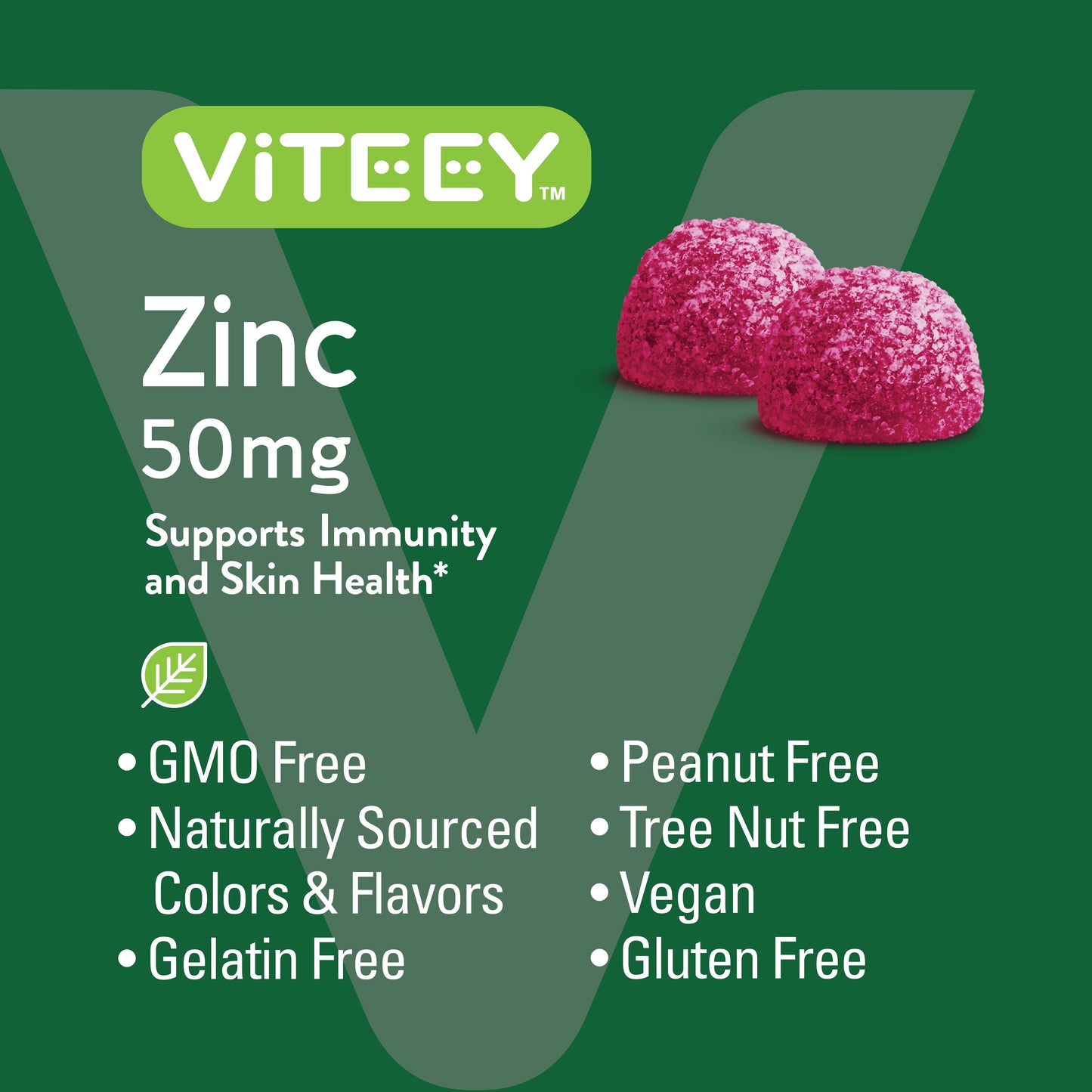 Zinc Gummies 50Mg, Immune Support Gummies, Berry Flavor, 60 Count, 1 Pack