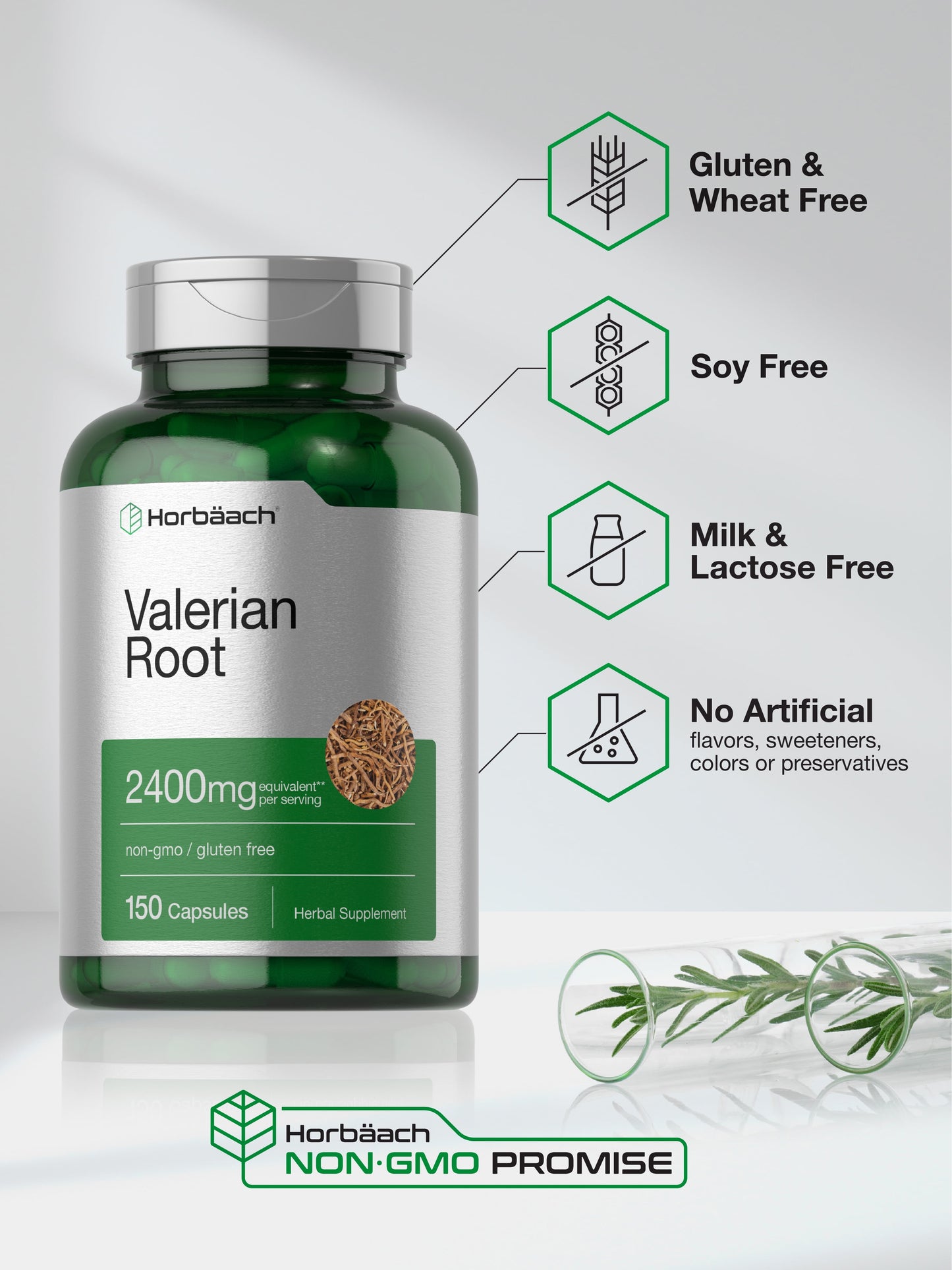 Valerian Root Capsules 2400Mg | 150 Count | Root Extract Supplement | Non-Gmo, Gluten Free | by