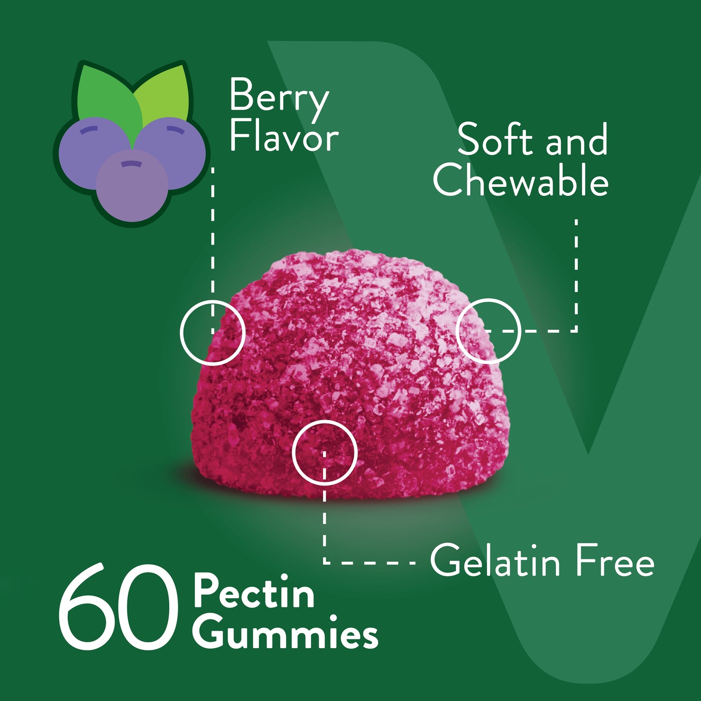 Zinc Gummies 50Mg, Immune Support Gummies, Berry Flavor, 60 Count, 1 Pack
