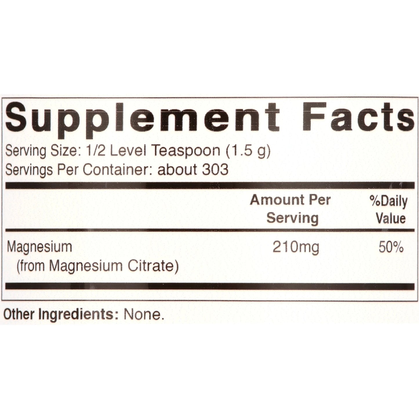 Magnesium Citrate 1 Lb (454G) Pure Powder
