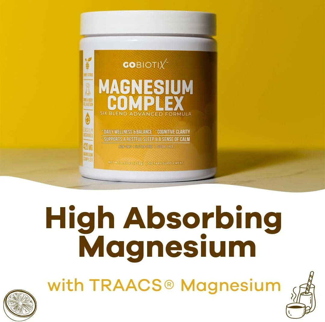 Magnesium Complex Powder for Sleep Stress and Muscle Support, Honey Citrus, 60 Servings