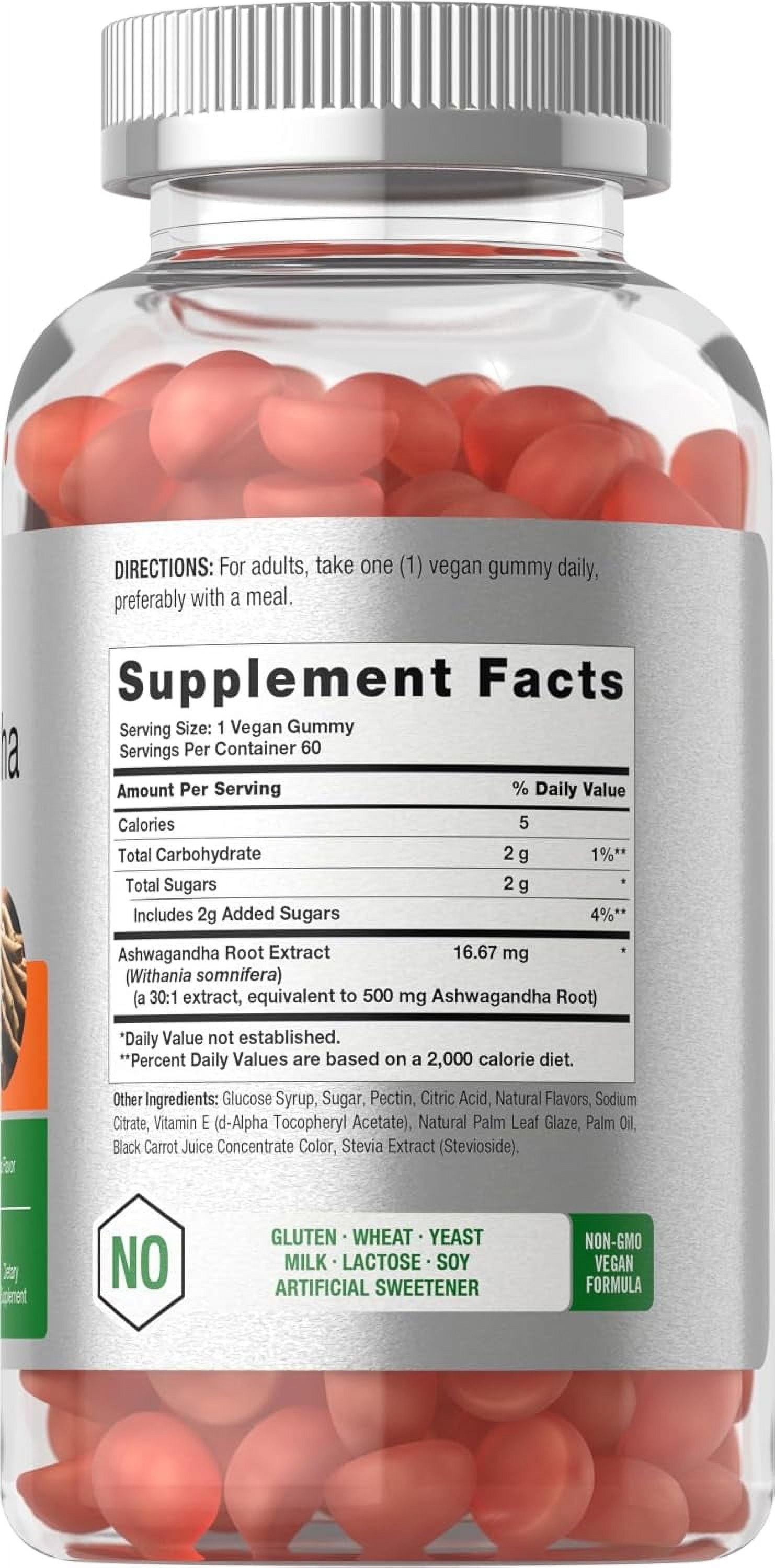 Ashwagandha Gummies | 60 Count | Tropical Flavor | Vegan Formula | by