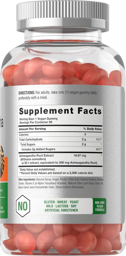 Ashwagandha Gummies | 60 Count | Tropical Flavor | Vegan Formula | by