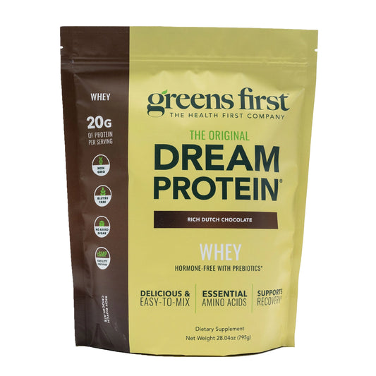 Dream Protein Powder Whey - 20G Protein per Serving - Hormone-Free with Prebiotics - Non-Gmo - No Artificial Sweeteners/Msg/Aspartame (Rich Dutch Chocolate, 28.04 Oz)