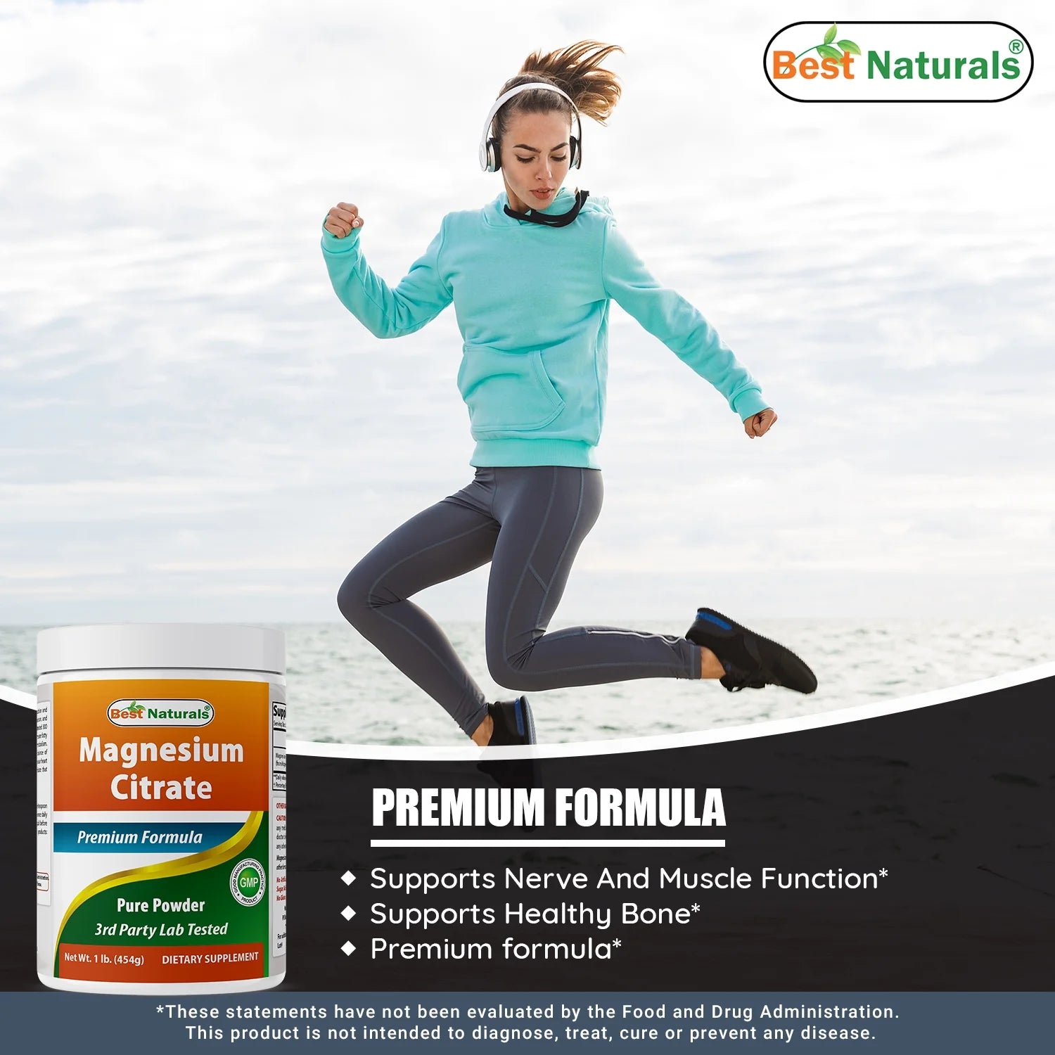 Magnesium Citrate 1 Lb (454G) Pure Powder