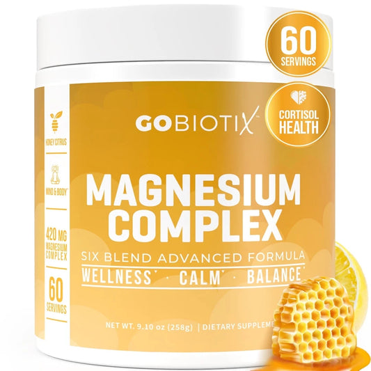 Magnesium Complex Powder for Sleep Stress and Muscle Support, Honey Citrus, 60 Servings