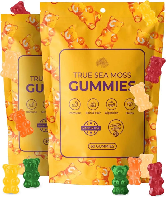 Gummies Supplement - Irish Sea Moss, Burdock Root, Thyroid & Immune Support, 60Ct