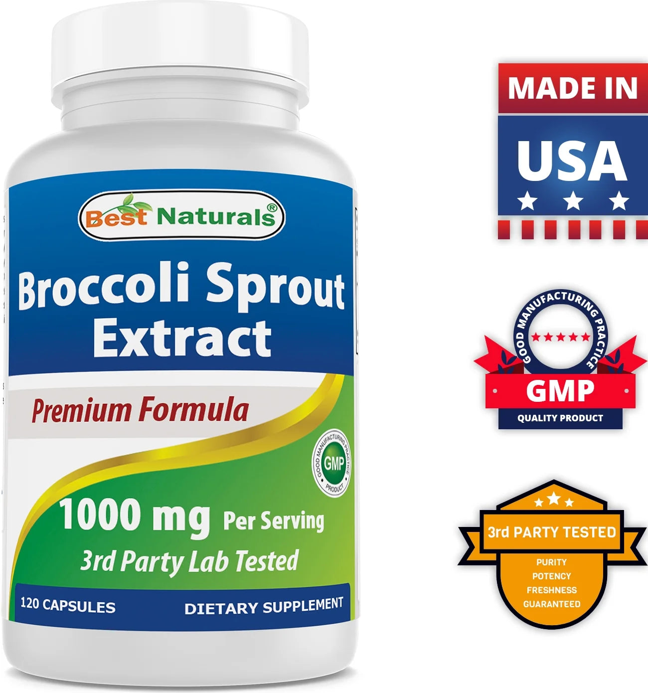 2 Pack  Broccoli Sprouts Extract 1000 Mg 120 Capsules