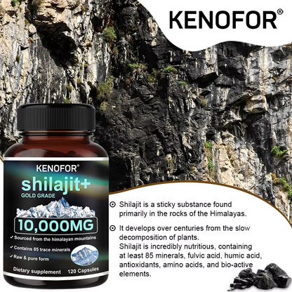 Himalaya Original Pure Shilajit Capsules, Naturally Enriched with Fulvic Acid and over 85 Trace Minerals, Gluten Free Supplement