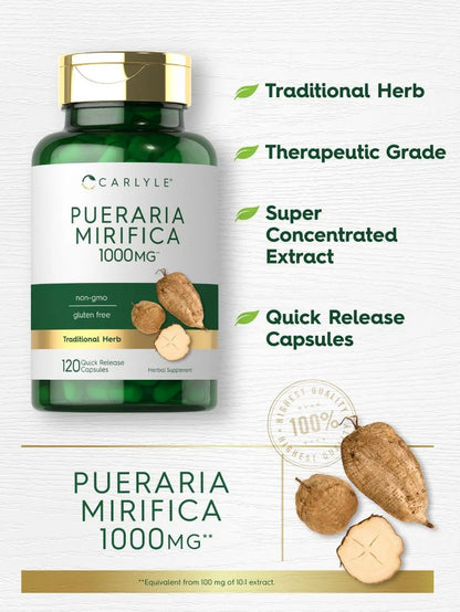 Pueraria Mirifica Extract | 1000Mg | 120 Capsules | by