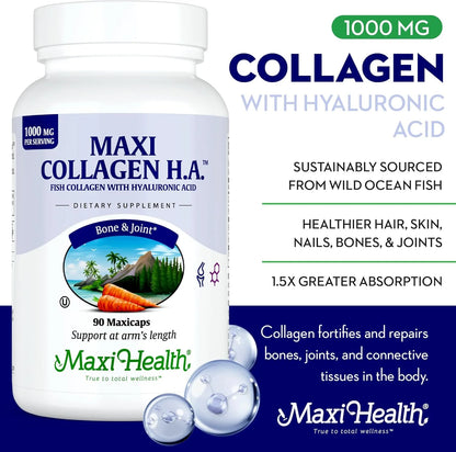 Marine Collagen with Hyaluronic Acid – Joint, Bone & Skin Support – 90 Capsules
