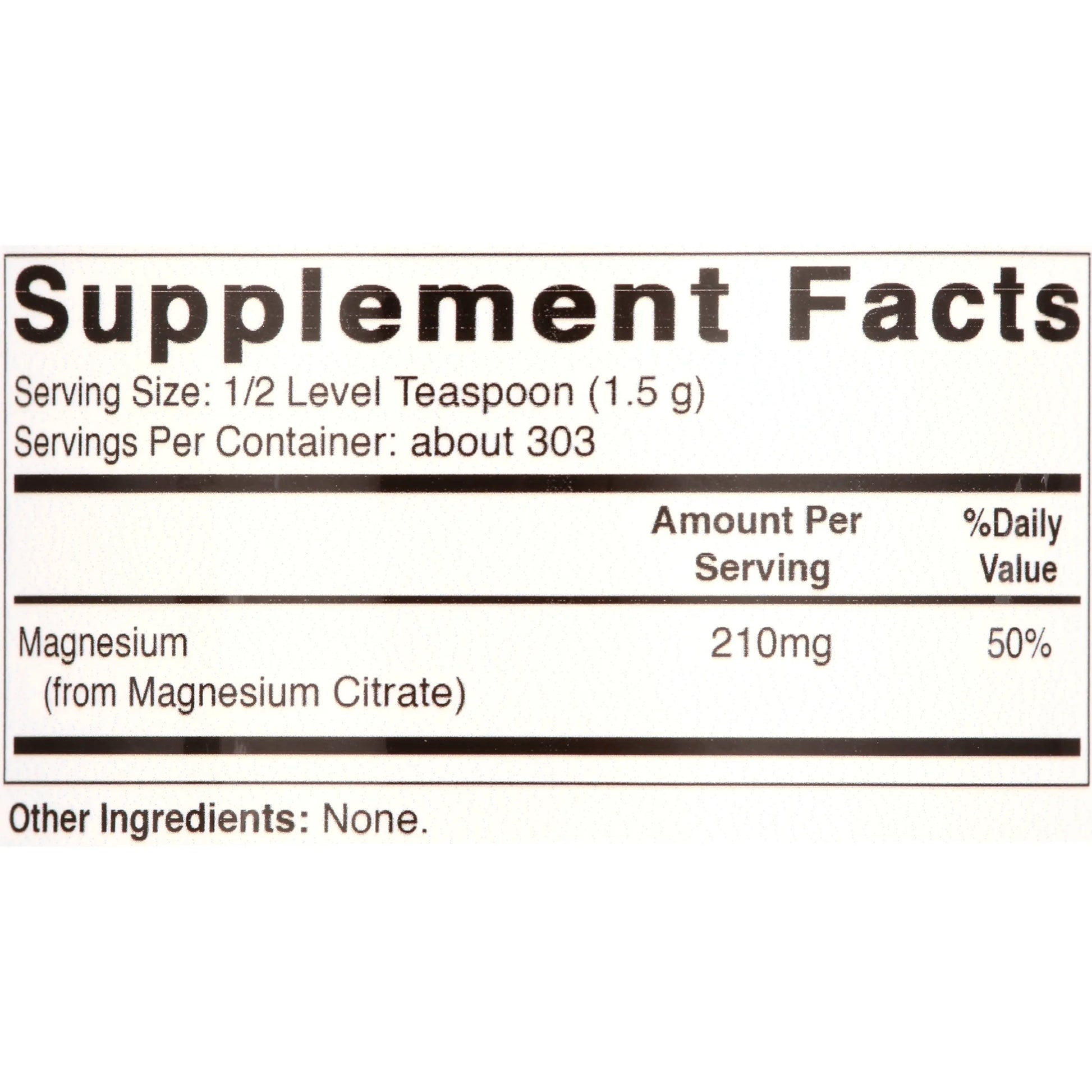Magnesium Citrate 1 Lb (454G) Pure Powder