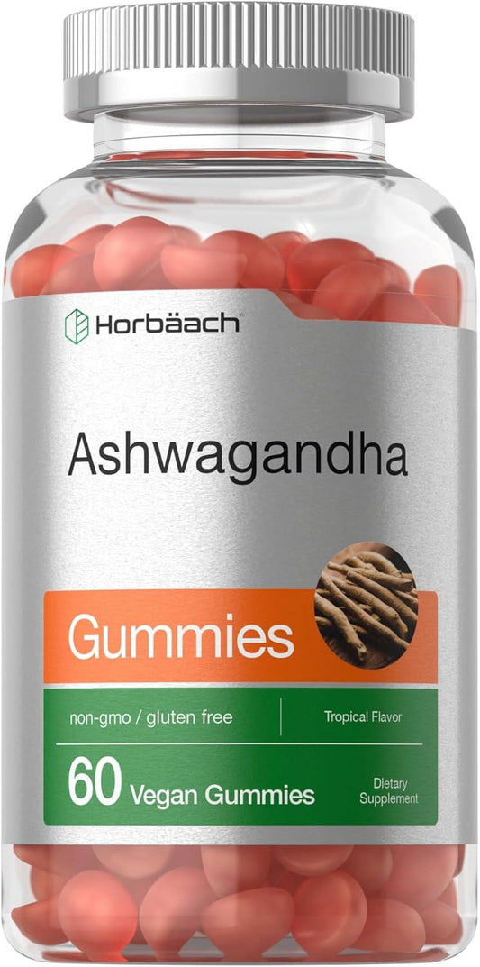 Ashwagandha Gummies | 60 Count | Tropical Flavor | Vegan Formula | by