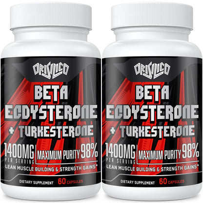 1400Mg Beta Ecdysterone and Turkesterone Supplements, Maximized 98% Beta Ecdy...