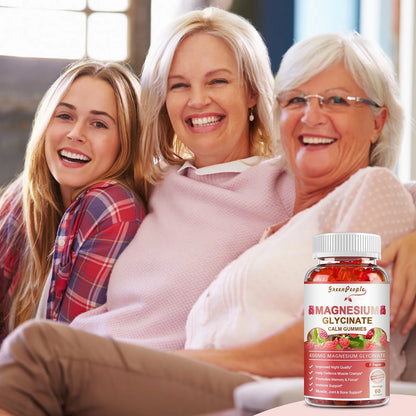 Magnesium Glycinate Gummies 600Mg - Sugar Free Magnesium Potassium Supplement - for Calm Support & Sleep for Adults- 60 Raspberry Gummies