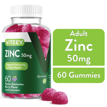 Zinc Gummies 50Mg, Immune Support Gummies, Berry Flavor, 60 Count, 1 Pack
